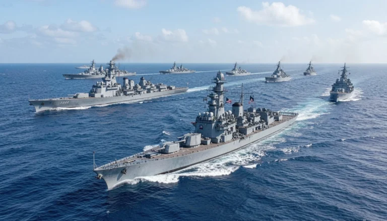 warships in ocean